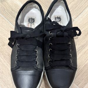 Lanvin Black Leather Women's Sneakers